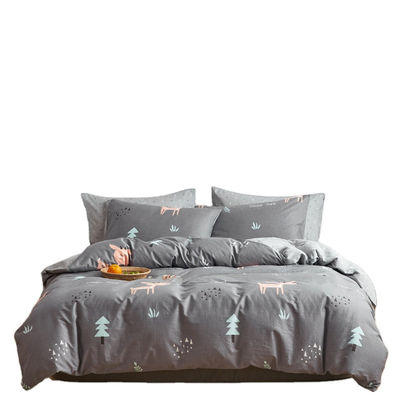 Set di lenzuola da letto da quattro pezzi per copertura di copriletto di aloe cotone per la pelle con densità 133x72