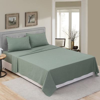 Lenzuola di cotone lavato 100% non riempitibile da 4 pezzi per un sonno rilassante