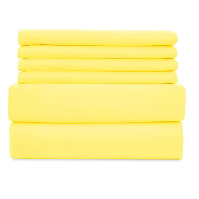 Standard Nazionali Di Grado Di Colore Difficile Bambù Serie 2200 Set di fogli di microfibra spazzolato 6pcs