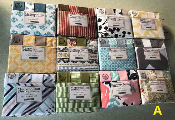 6pcs King Size Microfiber Sheet Set in stile europeo e americano con modello solido