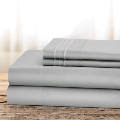 Trasforma la tua camera da letto in un accogliente rifugio con 4 PCS Set di lenzuola ricamati in 3 righe