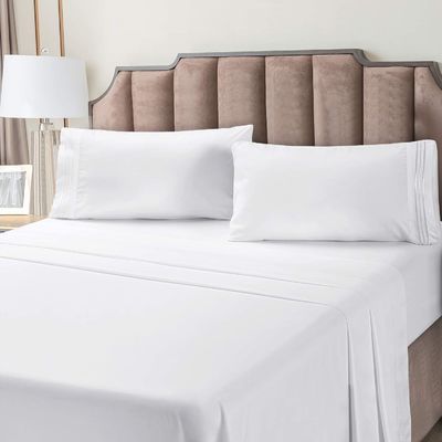 Super Soft 200TC Microfiber Embroidery Sheets Set per tasche profonde e resistenza al decolorazione
