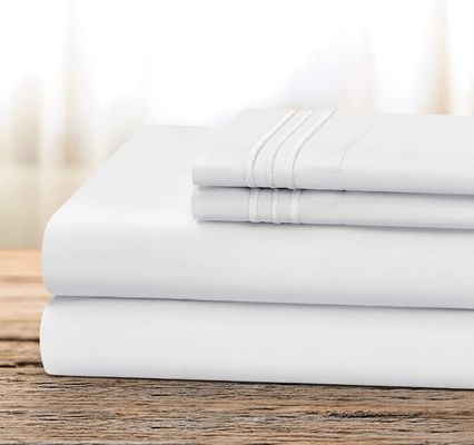 Super Soft 200TC Microfiber Embroidery Sheets Set per tasche profonde e resistenza al decolorazione