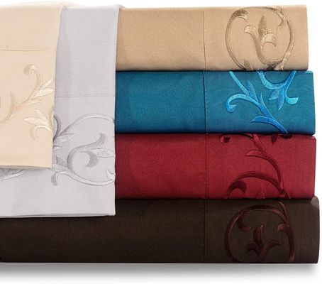 No riempimento eleganti e moderni fiori a rotoli set di fogli ricamati 4pcs 100% poliestere