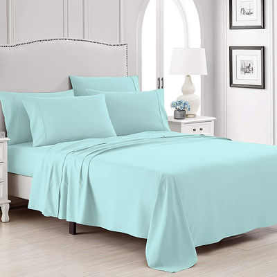 6 PC Set di biancheria da letto in microfibra super morbida resistente alle rughe e alla sbiadimento per tasche profonde da 14'
