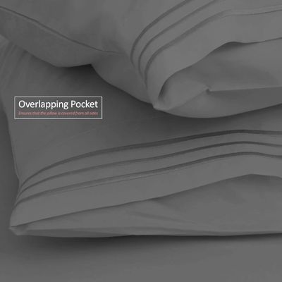 4pcs Tre righe ricamo Hotel comodino lenzuola da letto 100% poliestere