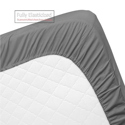 4pcs Tre righe ricamo Hotel comodino lenzuola da letto 100% poliestere