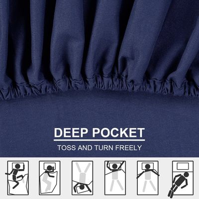 Ottieni un sonno riposante con 4 PCS set di fogli di microfibra spazzolato con ricamo a 3 linee