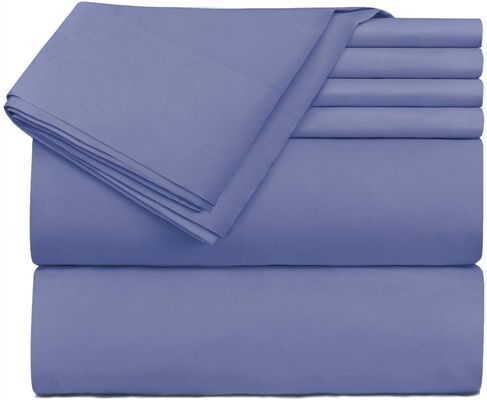 6pcs Soft Brushed 2200 Conteggio dei fili Foglio di tessuto di bambù Set senza riempimento Lavabile in macchina