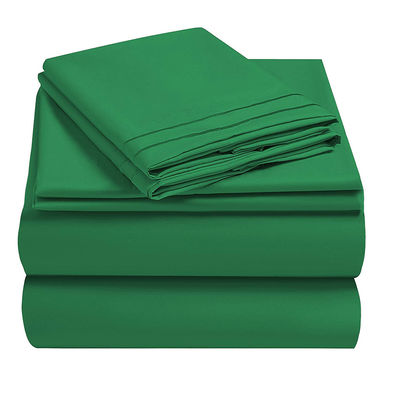 Ricamo 2 linee lenzuola da letto set 4pcs per USA 100% poliestere microfibra materiale
