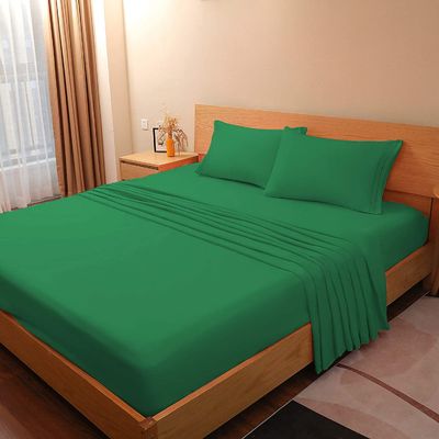 Ricamo 2 linee lenzuola da letto set 4pcs per USA 100% poliestere microfibra materiale
