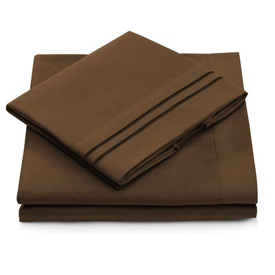 Set di lenzuola da letto in microfibra a modello solido 133 * 60 Densità di tessuto