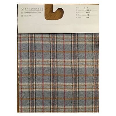 Abito abito tessuto di lusso e lusso lana di poliestere miscelato tweed con grande plaid