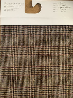 Abito abito tessuto di lusso e lusso lana di poliestere miscelato tweed con grande plaid