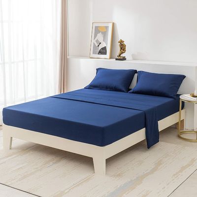 133 * 60 Densità di tessuto 100% poliestere microfibra taglio gomma velocemente asciutto lenzuola da letto 4pcs
