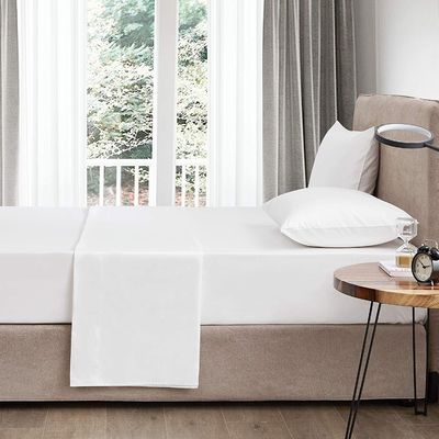 4 pezzi di cotone 100% di lusso morbido traspirante di tasca profonda lenzuola da letto set con portatile