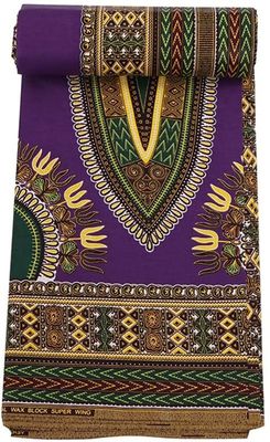 Tessuto a maglia di cotone africano con cera di tessuto stampato con peso medio e modello di cera