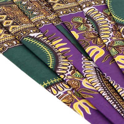 Tessuto a maglia di cotone africano con cera di tessuto stampato con peso medio e modello di cera