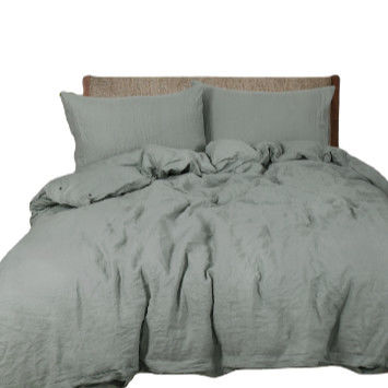 2-2,5 kg di pietra lavata di lino francese Set copertura copriletto Oeko Tex Natura Lenzuola