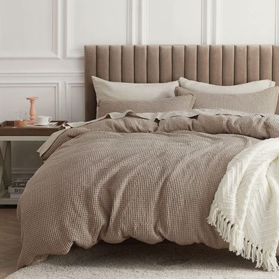 Aggiungi un tocco di lusso alla tua camera da letto con il set di copertura per coperte in cotone al 100%