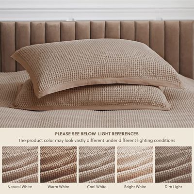 Aggiungi un tocco di lusso alla tua camera da letto con il set di copertura per coperte in cotone al 100%
