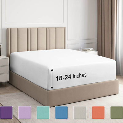 Cucitura di lenzuola a colori personalizzati in cotone al 100% per lenzuola da letto a tasca profonda