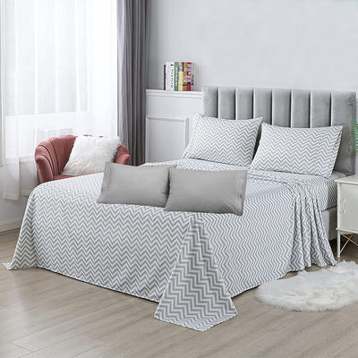 Massaggio NO MOQ Stampa tessuto in microfibra 80gm 100% di poliestere set di lenzuola da letto 6pcs Buono