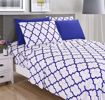 Set di lenzuola da letto personalizzato di lusso di 4 pezzi con 300 fili