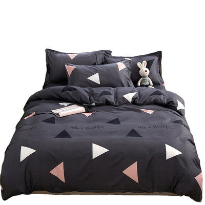 Set di biancheria da letto da quattro pezzi per tutte le stagioni Principessa e tende Lenzuola lavata a pietra per bambini taglia completa