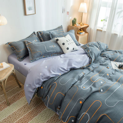 Adulto Grado A 100% Bambù Set di copriletto per letti con set di copertura per copriletto con modello di marmo