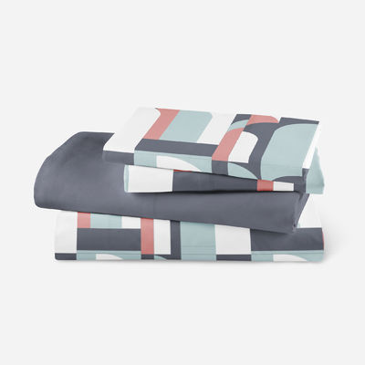 Home Tessile Carta Piatta Geometrica Stampata Copertura Letto Tela Morbida 4 Pcs Quantità