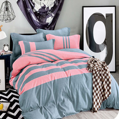 Set di biancheria da letto a strisce di filati colorati personalizzati Set di lenzuola per cuscini è personalizzato Sì