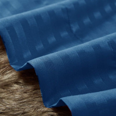Satin Stripe 90GSM Microfibra Extra Soft Luxury Lenzuola Set 3pcs 4pcs Navy Deep Pocket