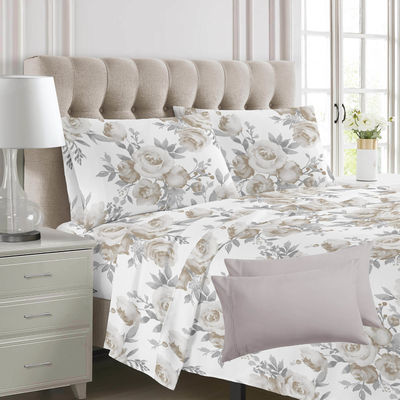 Stoffa da letto in microfibra stampata al 100% in poliestere per regina e re taglia 6pcs