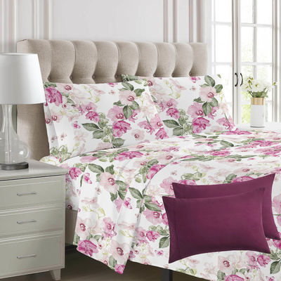 Stoffa da letto in microfibra stampata al 100% in poliestere per regina e re taglia 6pcs