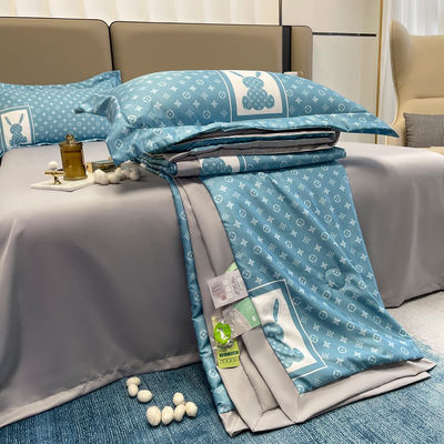 Solid Pattern 300TC Set di lenzuola di bambù di lusso per la personalizzazione e il sonno confortevole
