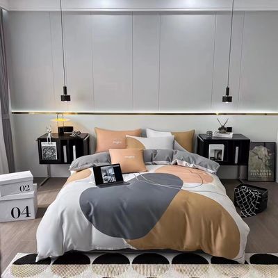 Set di lenzuola da letto da quattro pezzi per copertura di copriletto di aloe cotone per la pelle con densità 133x72