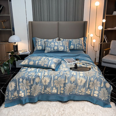 100%TENCEL 300TC 60S Densità di tessuto Tencel Fiori Copertura di copertura di cotone Set di biancheria da letto