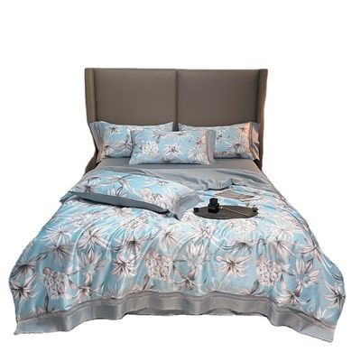 Stylish Tencel Modal Sheet Pillowcase Set con copertura di copertura ricamata e coperture per cuscini