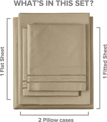 Extra Soft Woven Hotel Luxury Sheets 1,5-2 Kg Tasche profonde raffreddamento traspirante