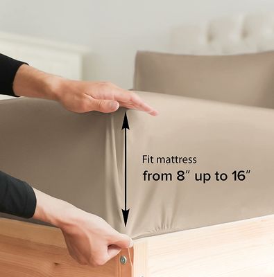 Extra Soft Woven Hotel Luxury Sheets 1,5-2 Kg Tasche profonde raffreddamento traspirante