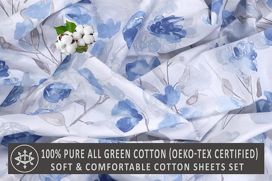 133x72 Lenzuola in cotone 100% tessuto 4 pcs Set letto Materiale di cotone biologico