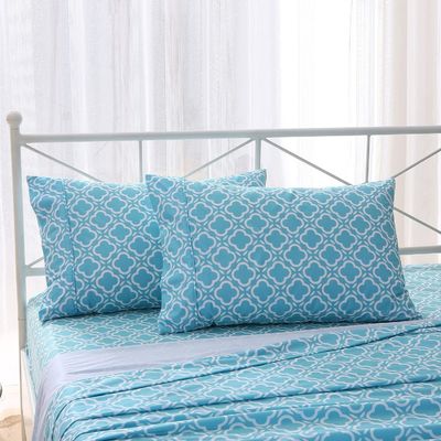 Set di lenzuola in microfibra di flannella personalizzato -Luxury Printed 4 Piece Bedding Collection per hotel