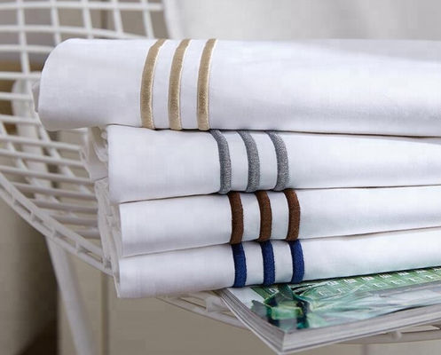 60 Conteggio Indumenti puliti Lenzuola di cotone per dormire comodamente negli alberghi