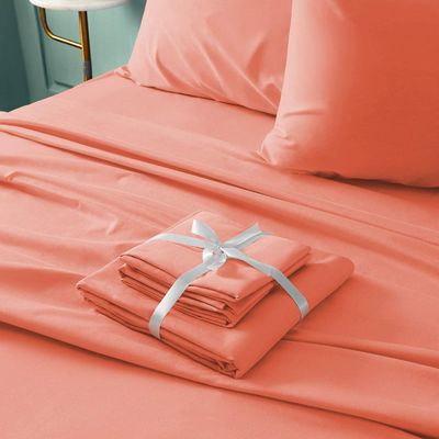 Set di biancheria da letto ultra sottile con alto numero di lenzuola morbide 4 pezzi Set per la casa in colore personalizzato