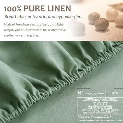 Tasca profonda 1,5-2 kg di lusso Lenzuola francese lavata in pietra lenzuola da letto 3 pezzi stile lusso