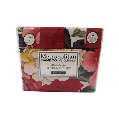 Reactive Printed Floral 100% Polyester Home Textiles Set di sei in colori personalizzati