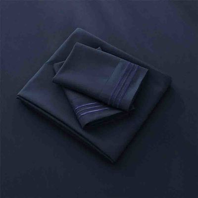 80 grammi di microfibra Tre linee ricamo lenzuola da letto Set 4pcs per camera da letto