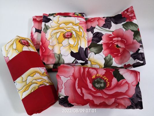 200TC 10 Disegni Diversi 100% Polyester Stampa Microfibra Stoffa Lettiera Set 6pcs