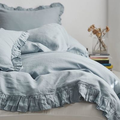 Set di copertura per coperte di lino francese lavato 100TC antibatterico sostenibile